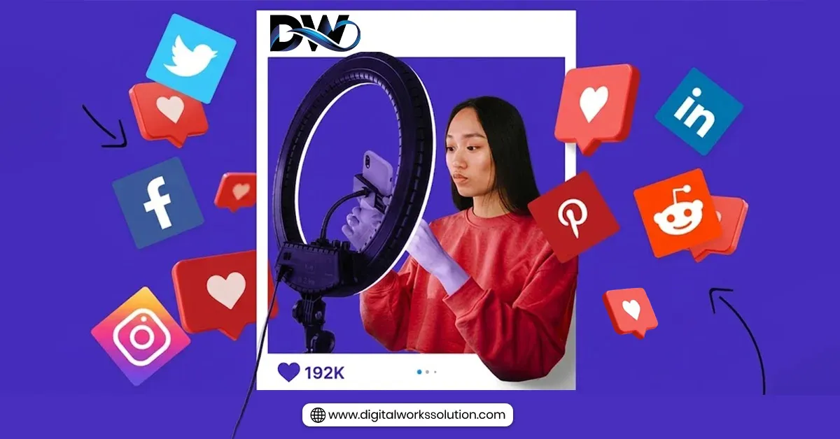 Influencer creating branded content for a social media marketing campaign
