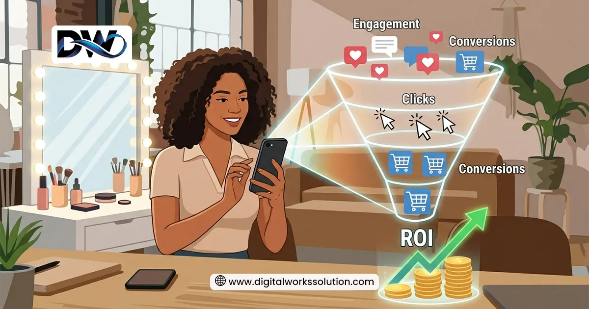 Digital marketing and local SEO strategy illustration showing analytics, maps, rankings, and online business growth